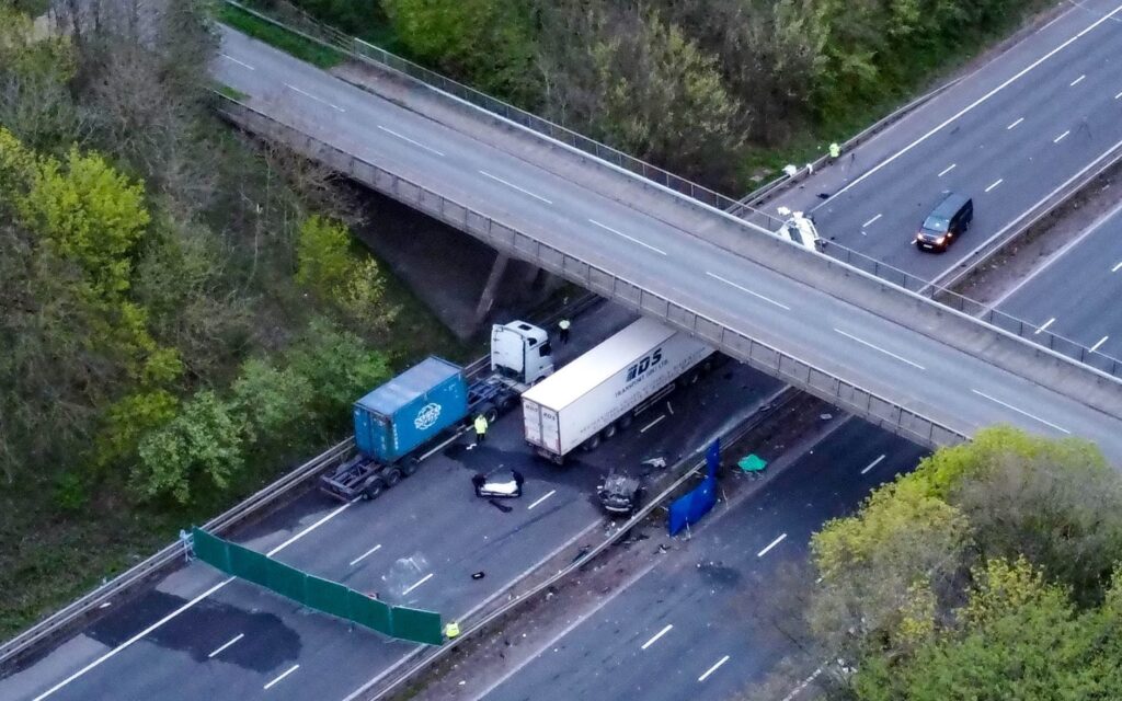 Two Teenagers Killed in M1 Crash as Car Falls From Bridge in Leicestershire