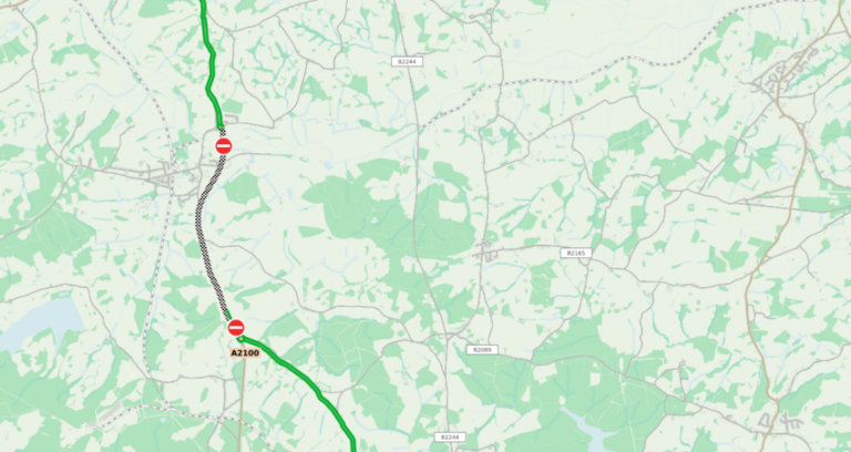 A21 Crash Near Battle, UK Closes Both Directions – Drivers Face Heavy Delays