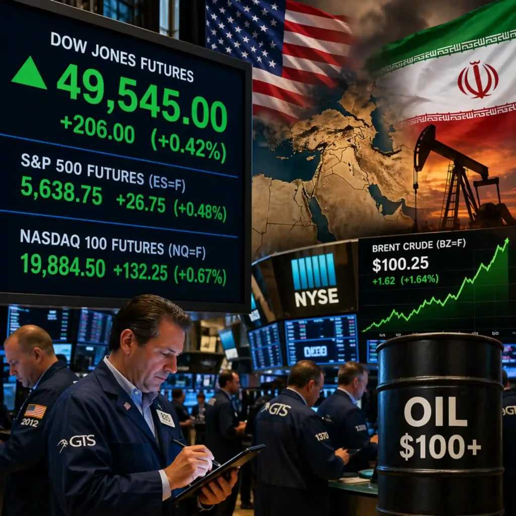Dow Futures Jump 200 Points As Trump Extends US-Iran Ceasefire; Oil Tops $100