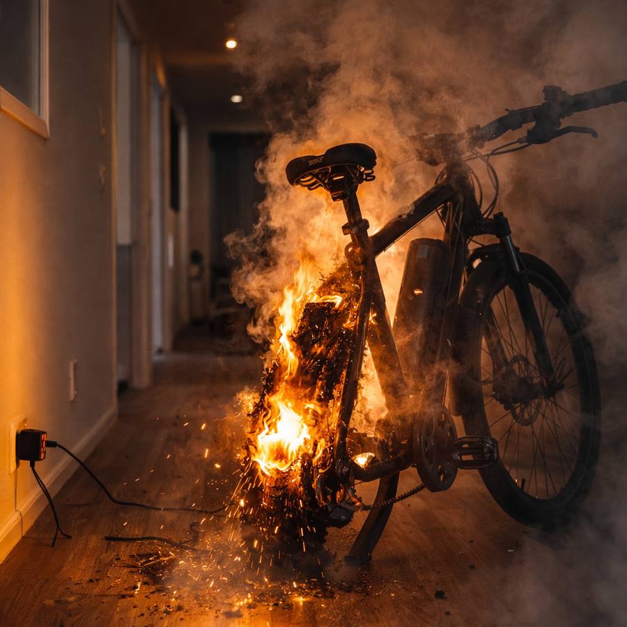 UK E-Bike E-Scooter Blazes Jump 38% to 432 Cases as Battery Risks Surge Nationwide