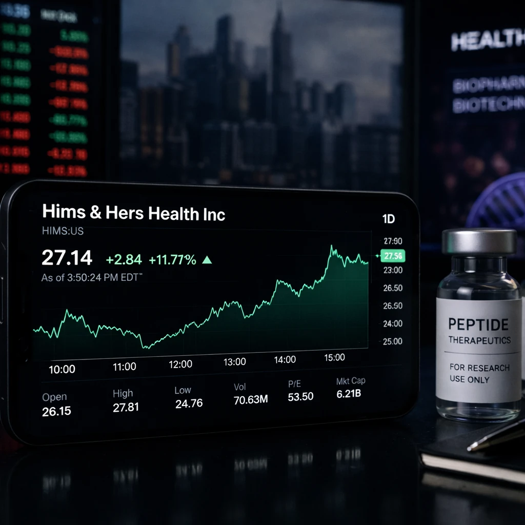 HIMS Stock Surges 11% to $27 as FDA Review Sparks Peptide Market Rally