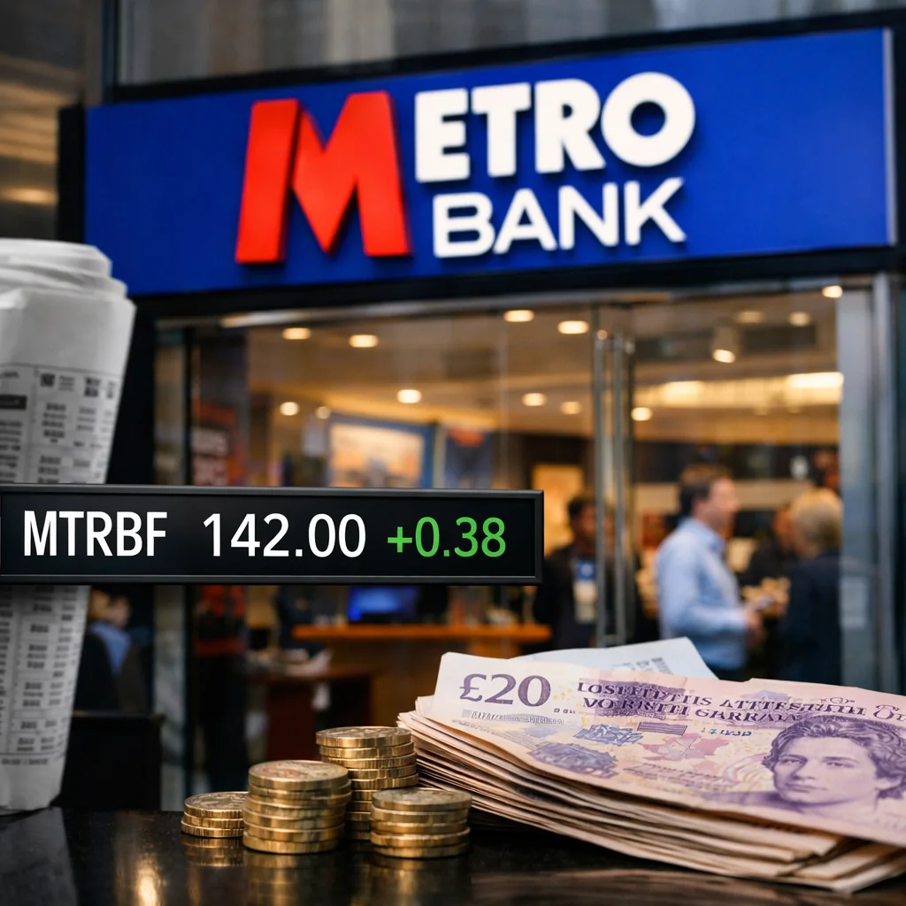 Metro Bank (MTRBF) Shares Rise to 142p as £87M Profit Signals Turnaround Strength