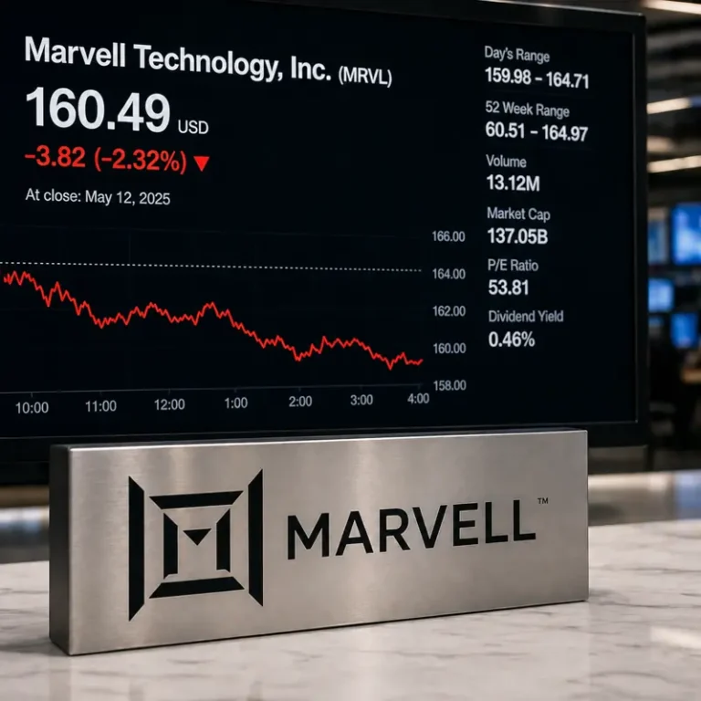 Marvell (MRVL) Falls 2.32% to $160.49 as Market Pullback Hits Semiconductor Stocks