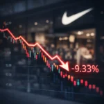Nike Stock Drops 9.3% as China Weakness Overshadows Earnings Beat