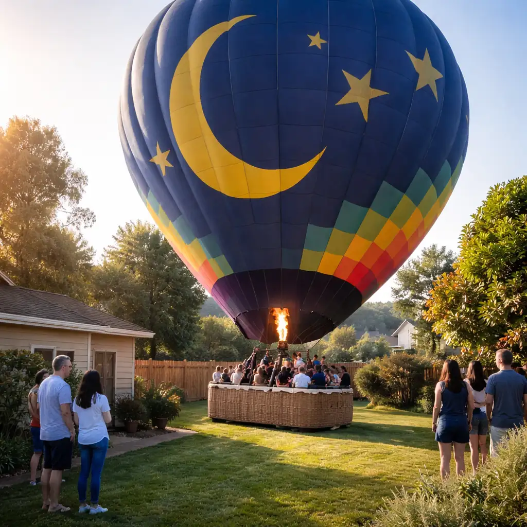 Hot-Air Balloon Emergency Landing in Temecula Backyard After Wind Drops