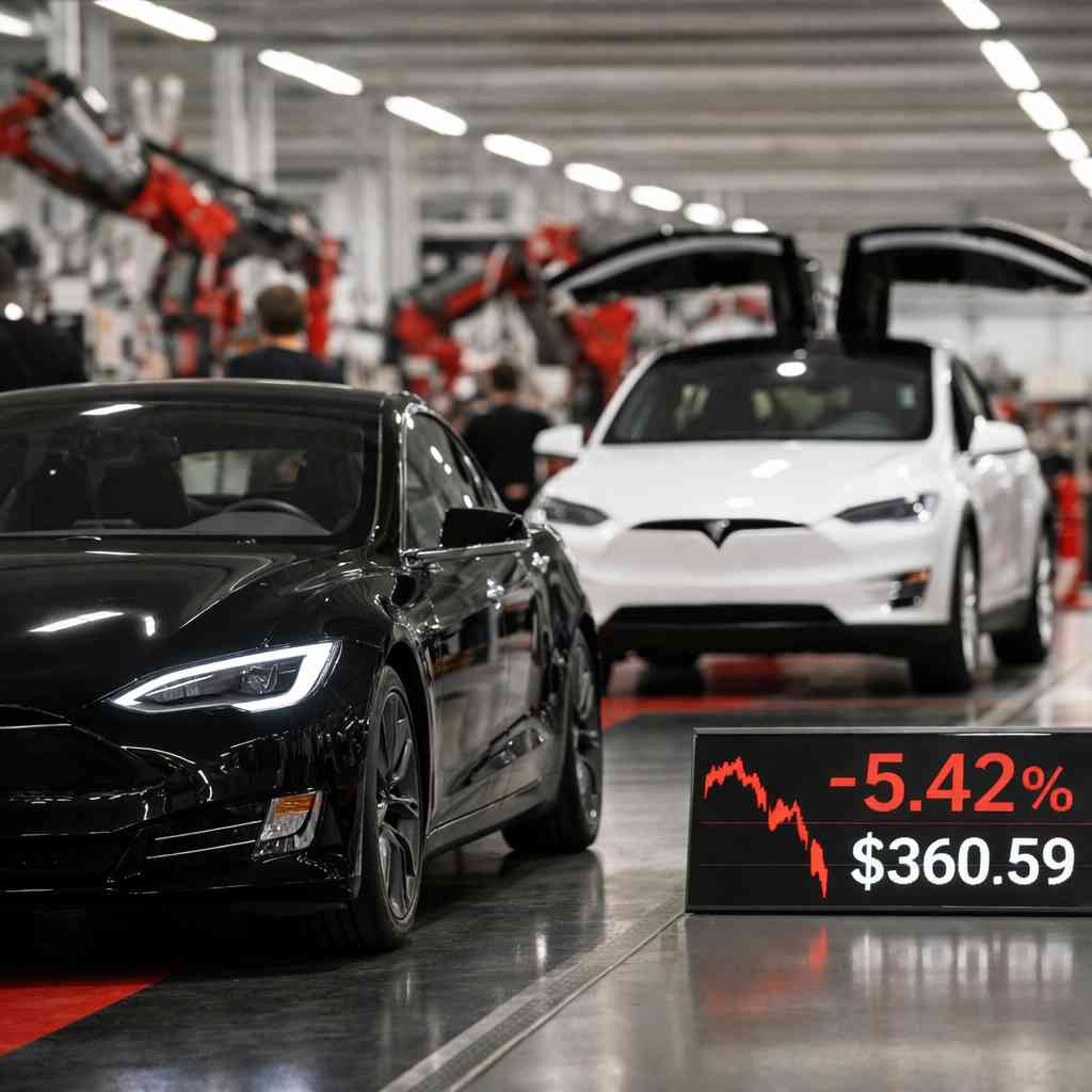 Tesla (TSLA) Falls 5.42% to $360.59 After Shock Model S/X Shutdown—What’s Next?