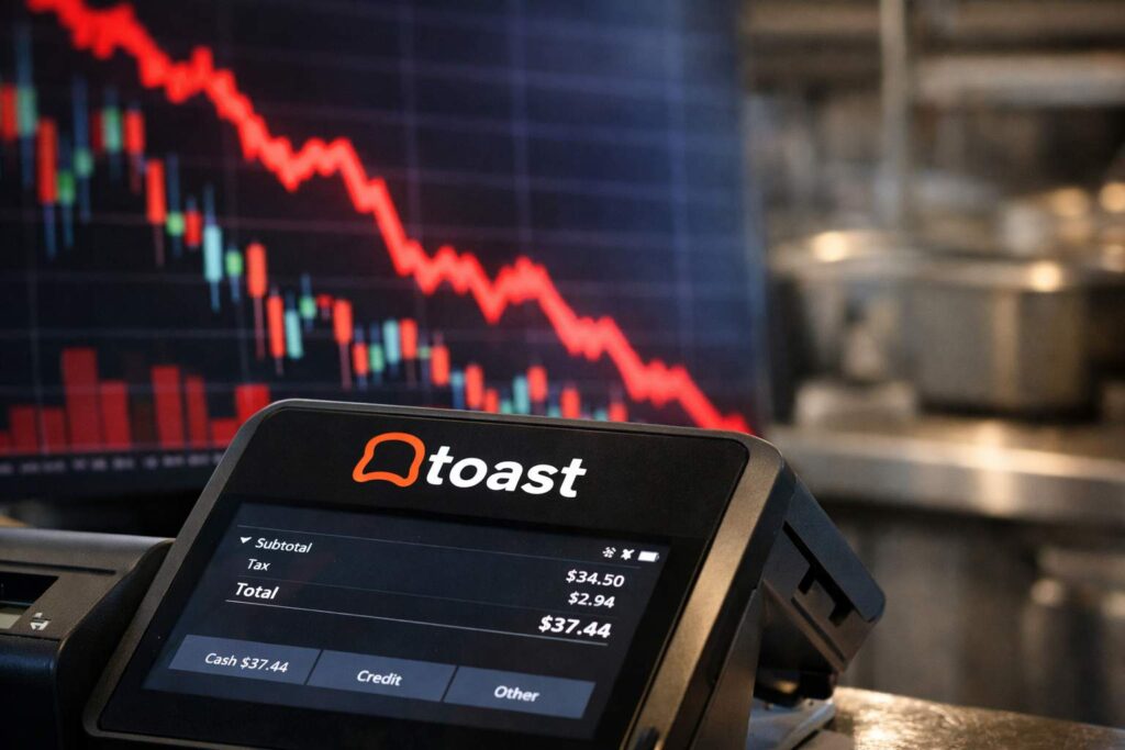 Toast (TOST) Falls 25% to $26 as Weak Guidance and Slowing Payments Weigh on Shares