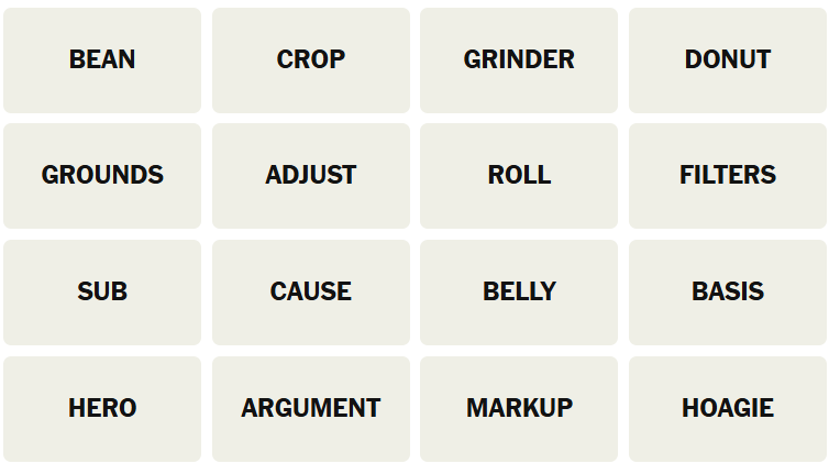 NYT Connections May 13 2026 puzzle hints colorful word game illustration