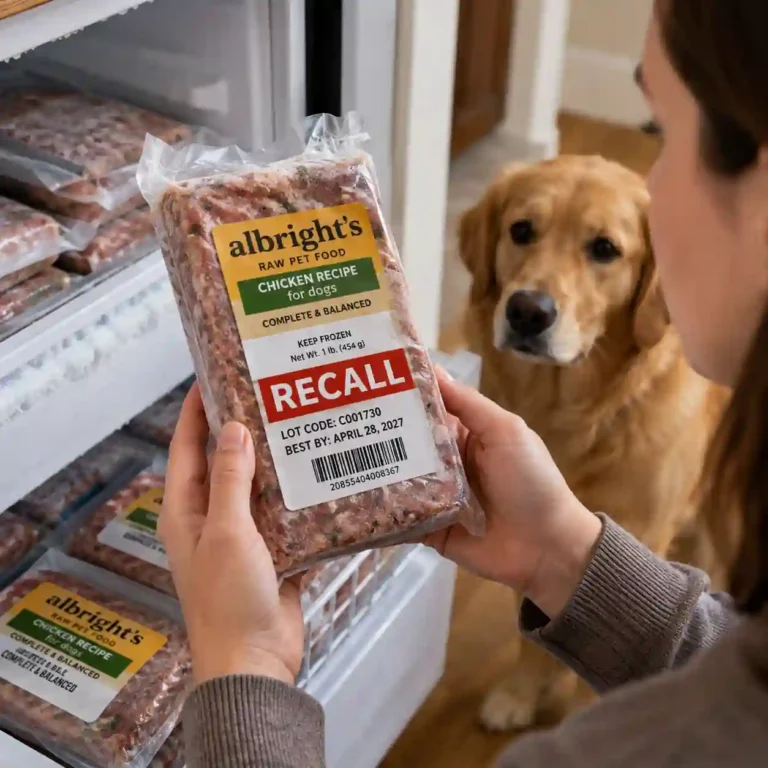 Albright’s Raw Pet Food Recall Sparks Nationwide Salmonella Warning for Dog Owners