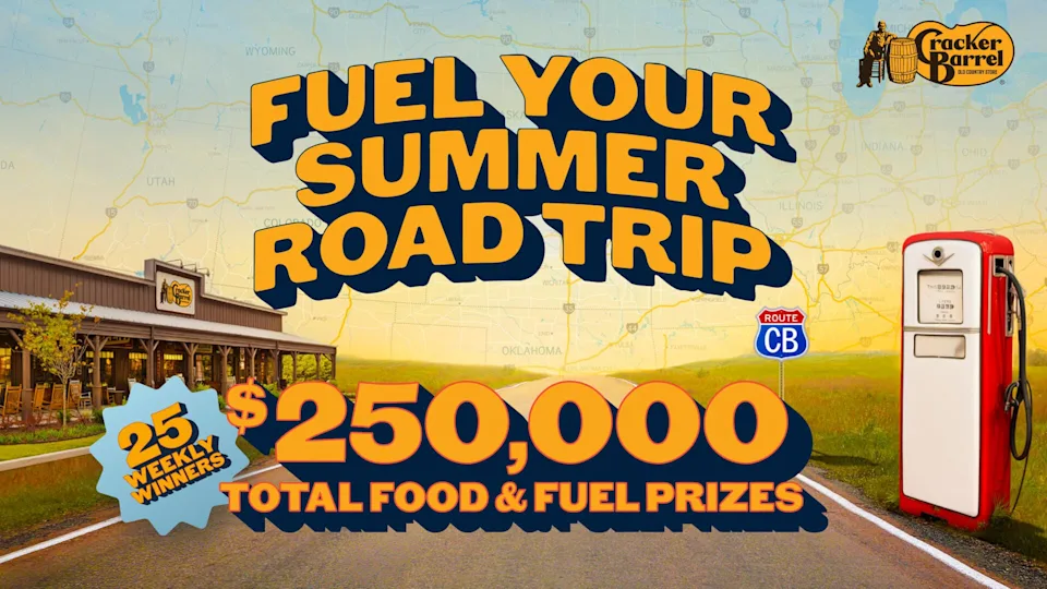 Cracker Barrel Giving Away $250K in Free Gas and Food for Summer Road Trips