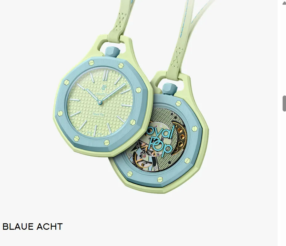 Swatch x Audemars Piguet Royal Pop Blaue Acht watch