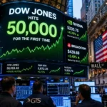 Dow Jones Hits 50,000 for First Time as Nvidia and Broadcom Lead AI Stock Surge