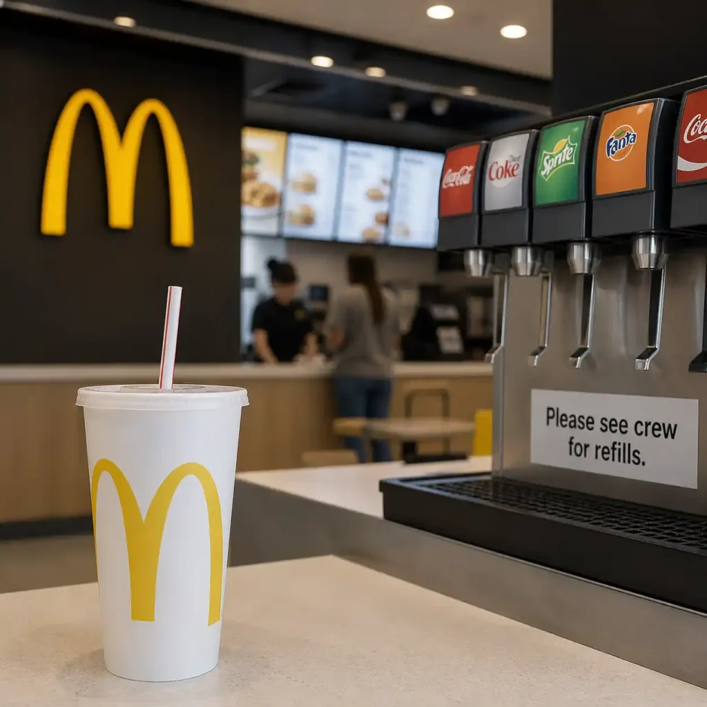 McDonald’s to Phase Out Self-Serve Soda Refills by 2032, Adds 6 New Drinks