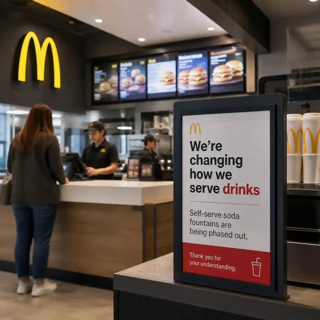 McDonald’s to End Free Refills as It Removes Soda Fountains Nationwide