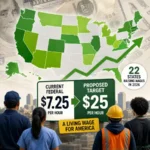 US Minimum Wage Bill Targets $25 Hourly Pay as 22 States Raise Wages in 2026