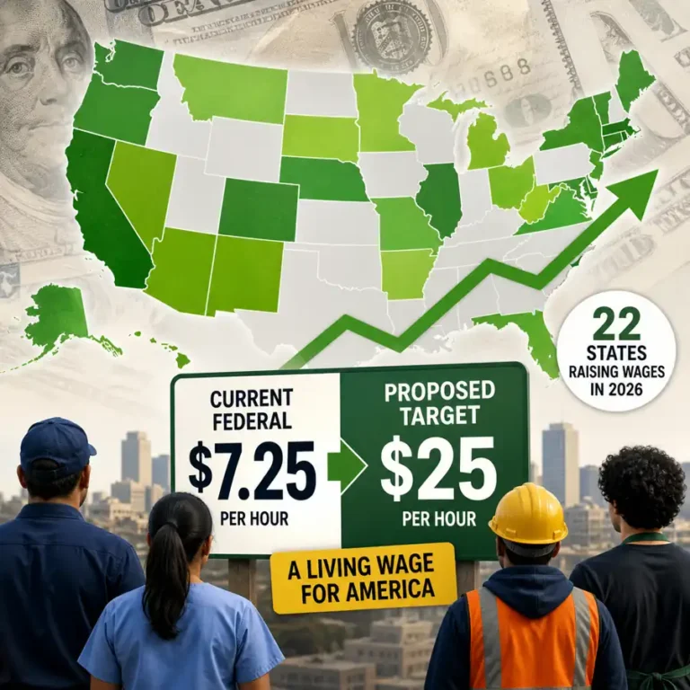 US Minimum Wage Bill Targets $25 Hourly Pay as 22 States Raise Wages in 2026