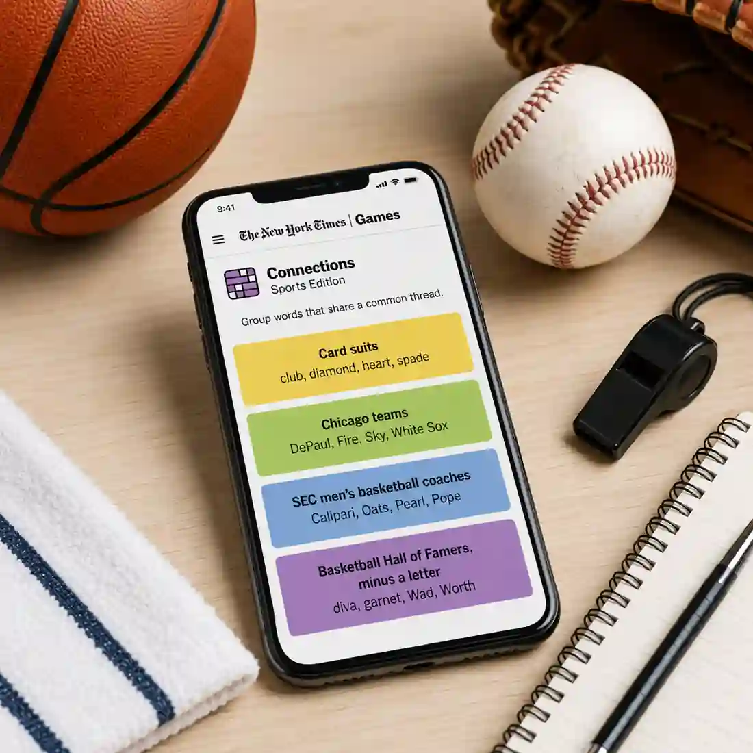 NYT Sports Connections Hints and Answers for May 26, 2026: Puzzle #610 Solved
