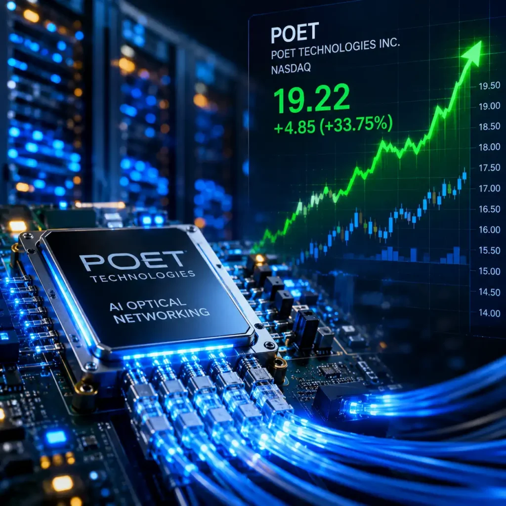 POET Technologies Stock Soars 34% After $50 Million Lumilens AI Optics Deal Sparks Fresh Rally