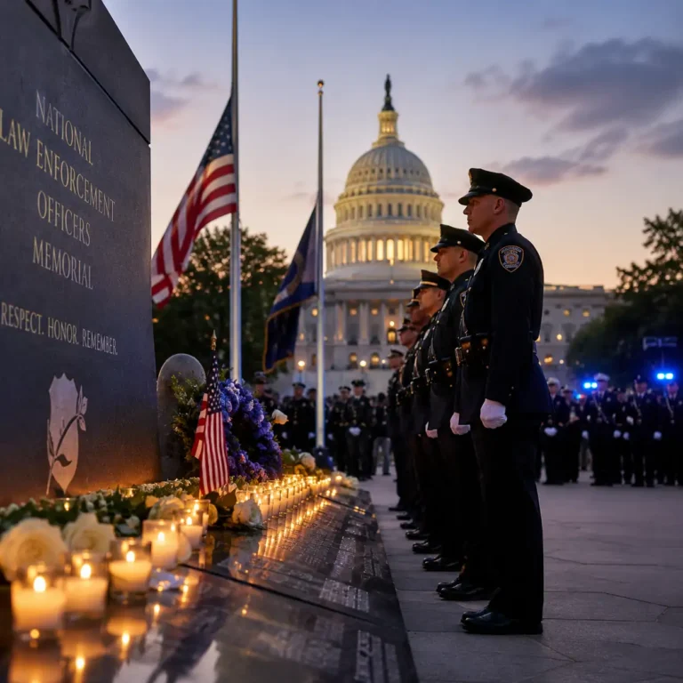 Police officers during Peace Officers Memorial Day ceremony in Washington DC