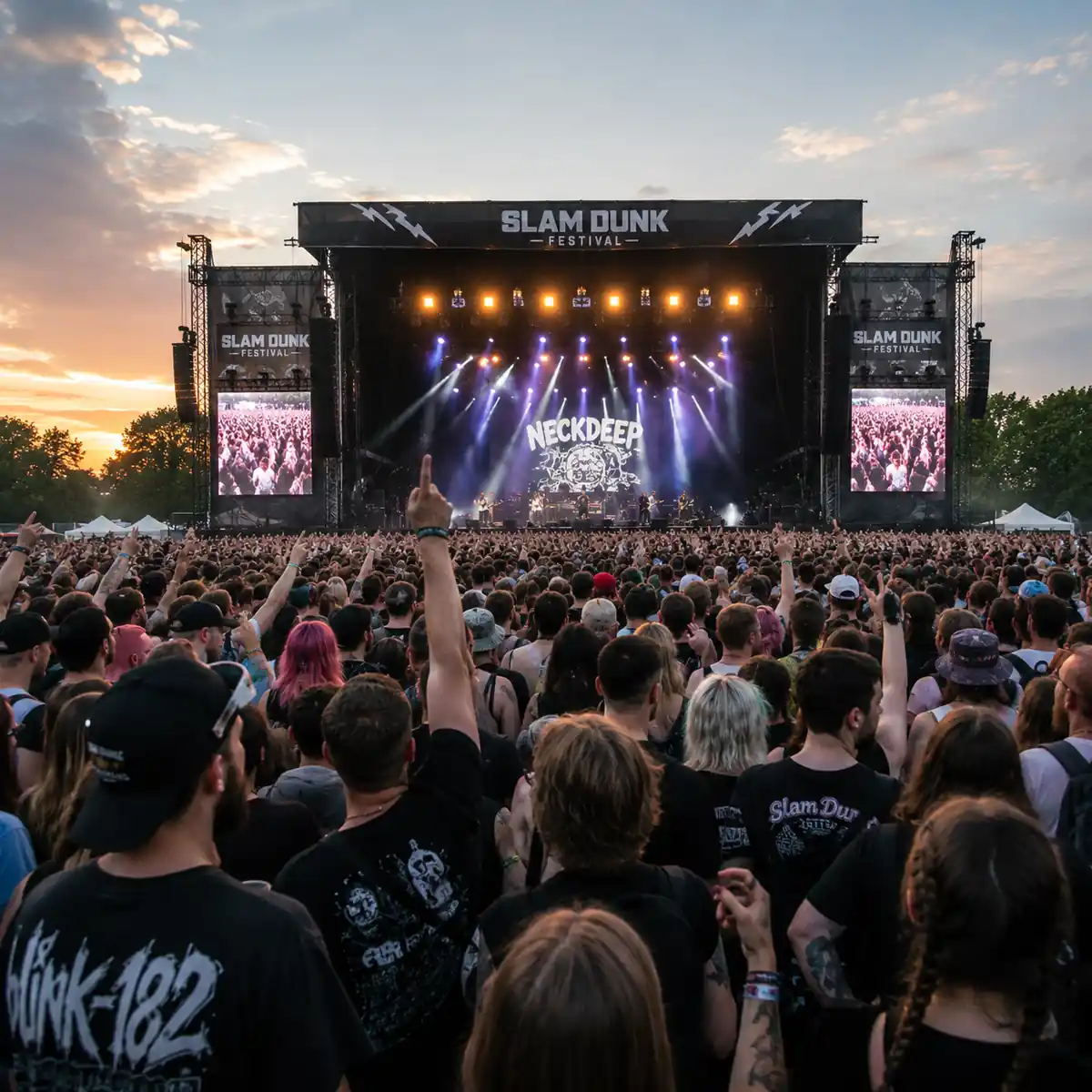 Slam Dunk South festival crowd at Hatfield Park