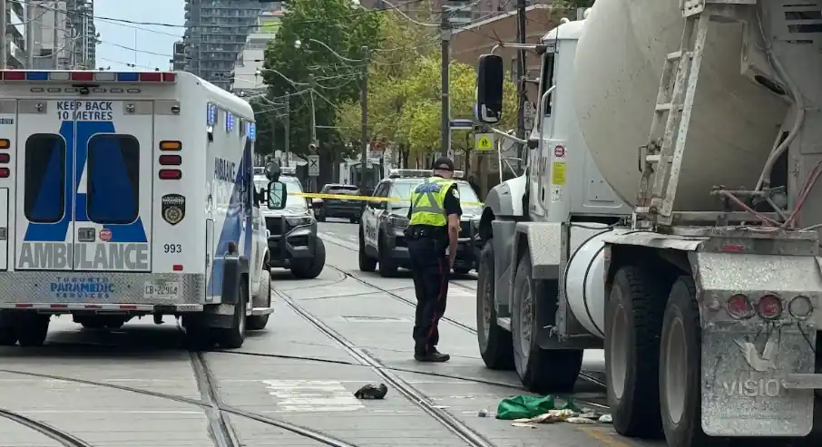 Toronto Woman Killed After Cement Truck Moves Through Green Light in Cabbagetown