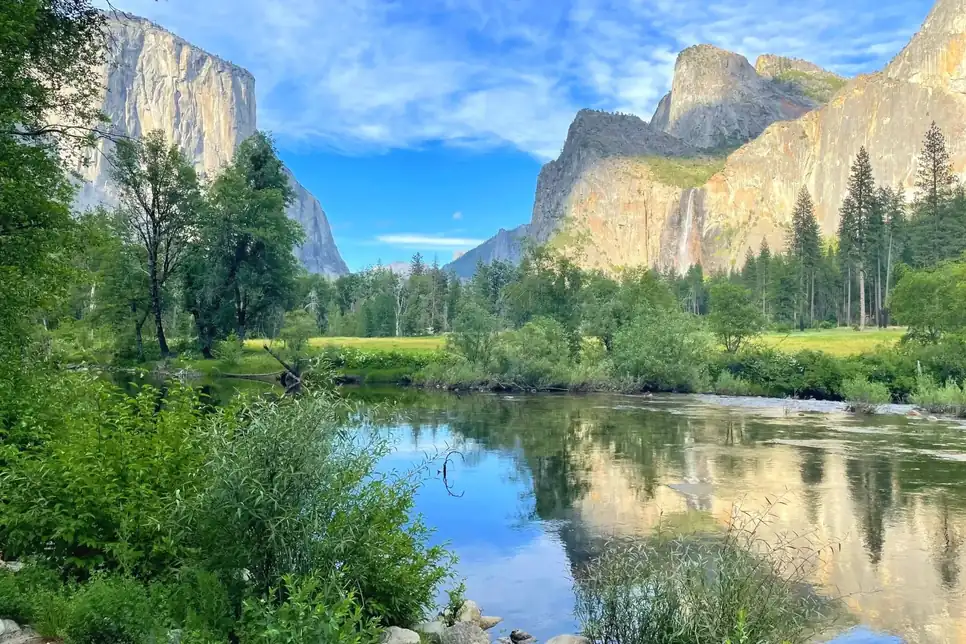 Crowded Yosemite Valley road in summer 2026