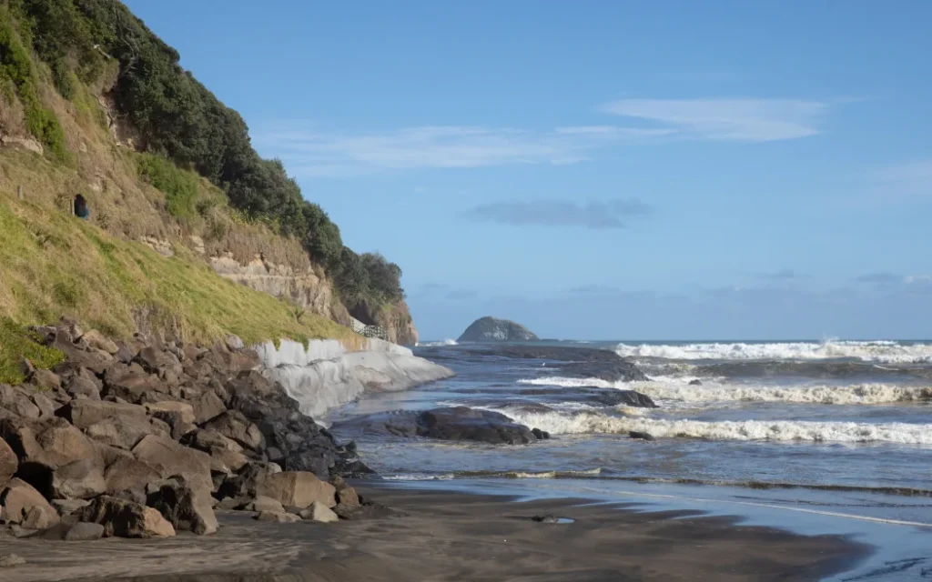Person Dies After Falling From Rocks at Muriwai Beach, Police Investigate