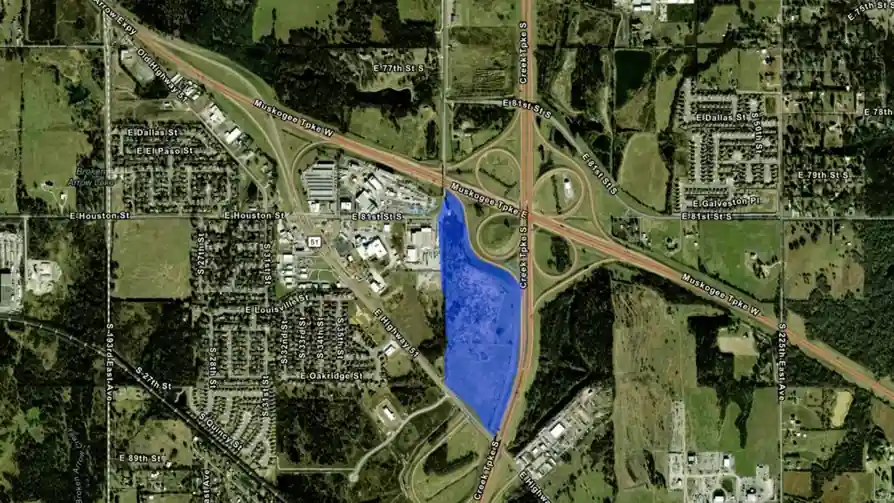 Proposed Broken Arrow data center site near State Highway 51 and Creek Turnpike