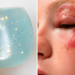 Child safety warning showing a squishy toy exploding inside a microwave after a viral social media trend.