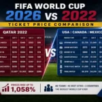 FIFA World Cup 2026 vs 2022 ticket price comparison