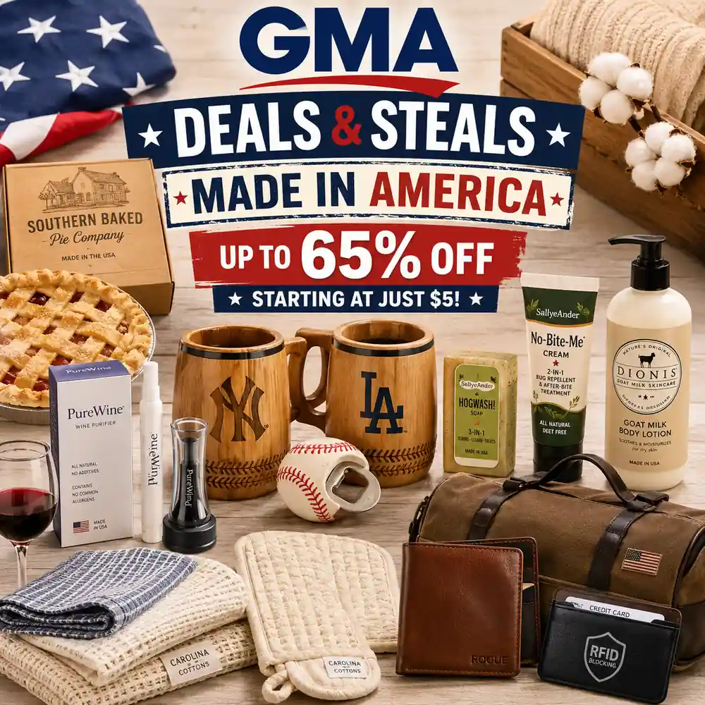 GMA Deals and Steals June 29 Made in America products up to 65% off