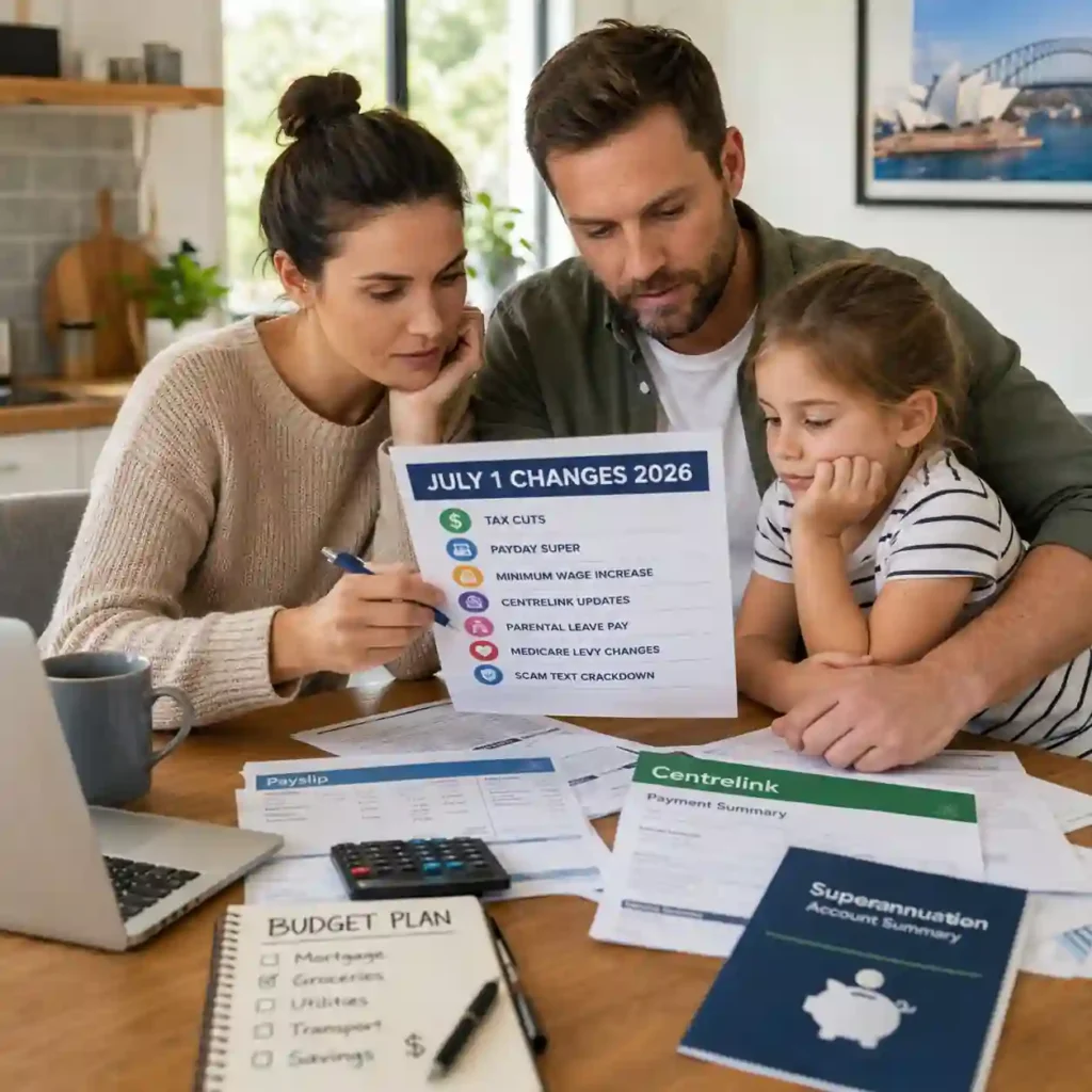 July 1 Australia Changes 2026: Tax Cuts, Centrelink, Superannuation and Minimum Wage Updates