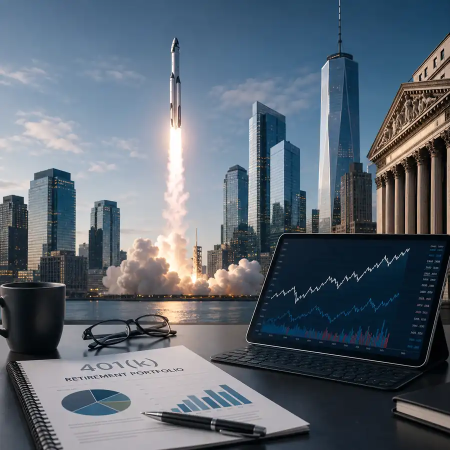 SpaceX IPO Targets $1.8 Trillion Valuation as 401(k) Investors Face Index Fund Exposure