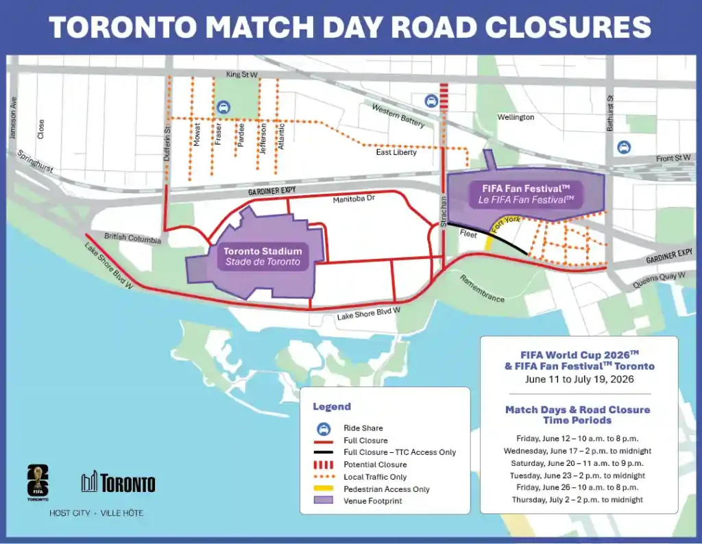 Toronto Road Closures Today: Full FIFA World Cup 2026 Traffic and Parking Restrictions Guide