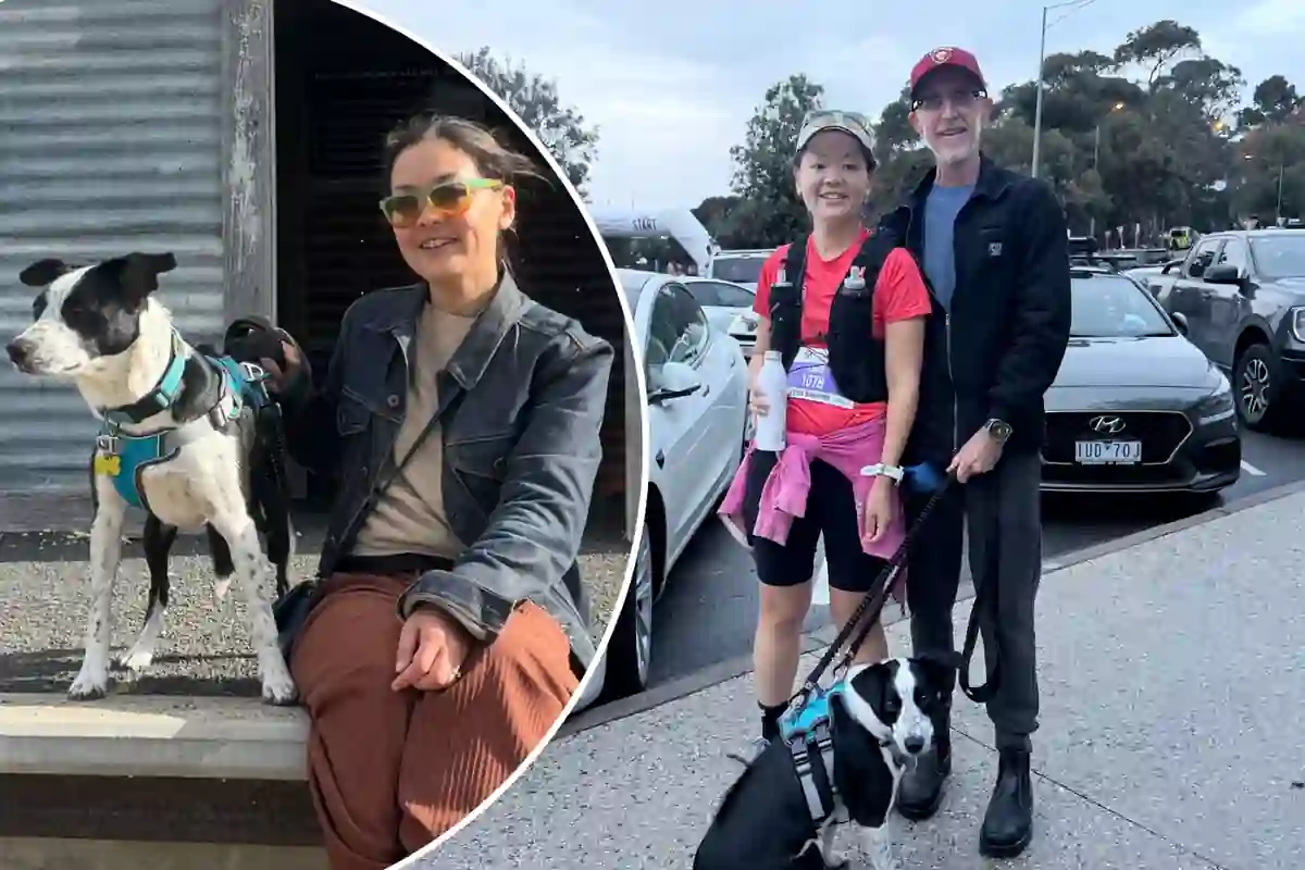 Yuko Frost with her husband and dog in Australia, highlighting the impact of the new $1,475 Resident Return Visa fee on permanent residents.