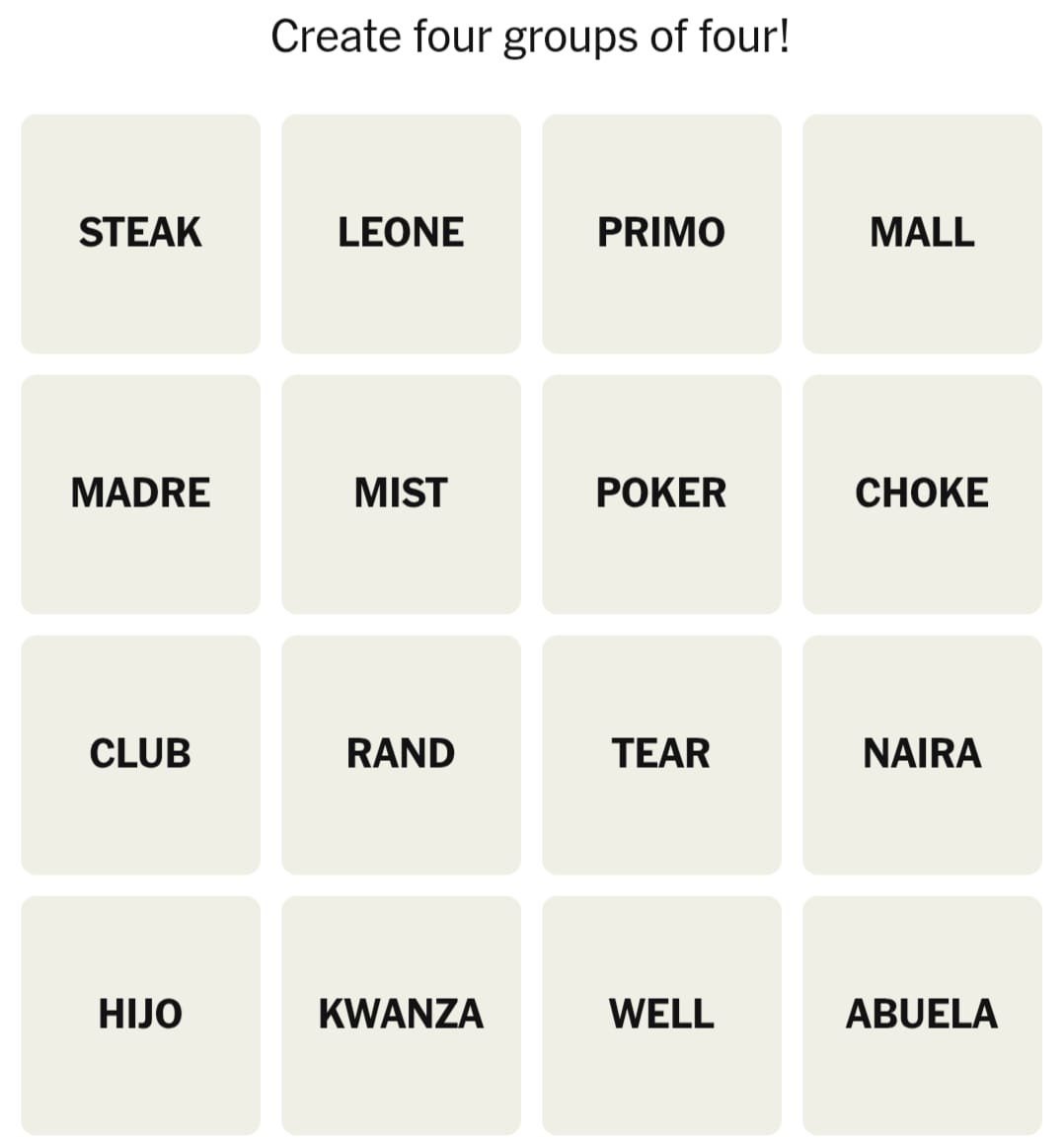 NYT Connections hints and answers for July 25, 2026, puzzle #1140