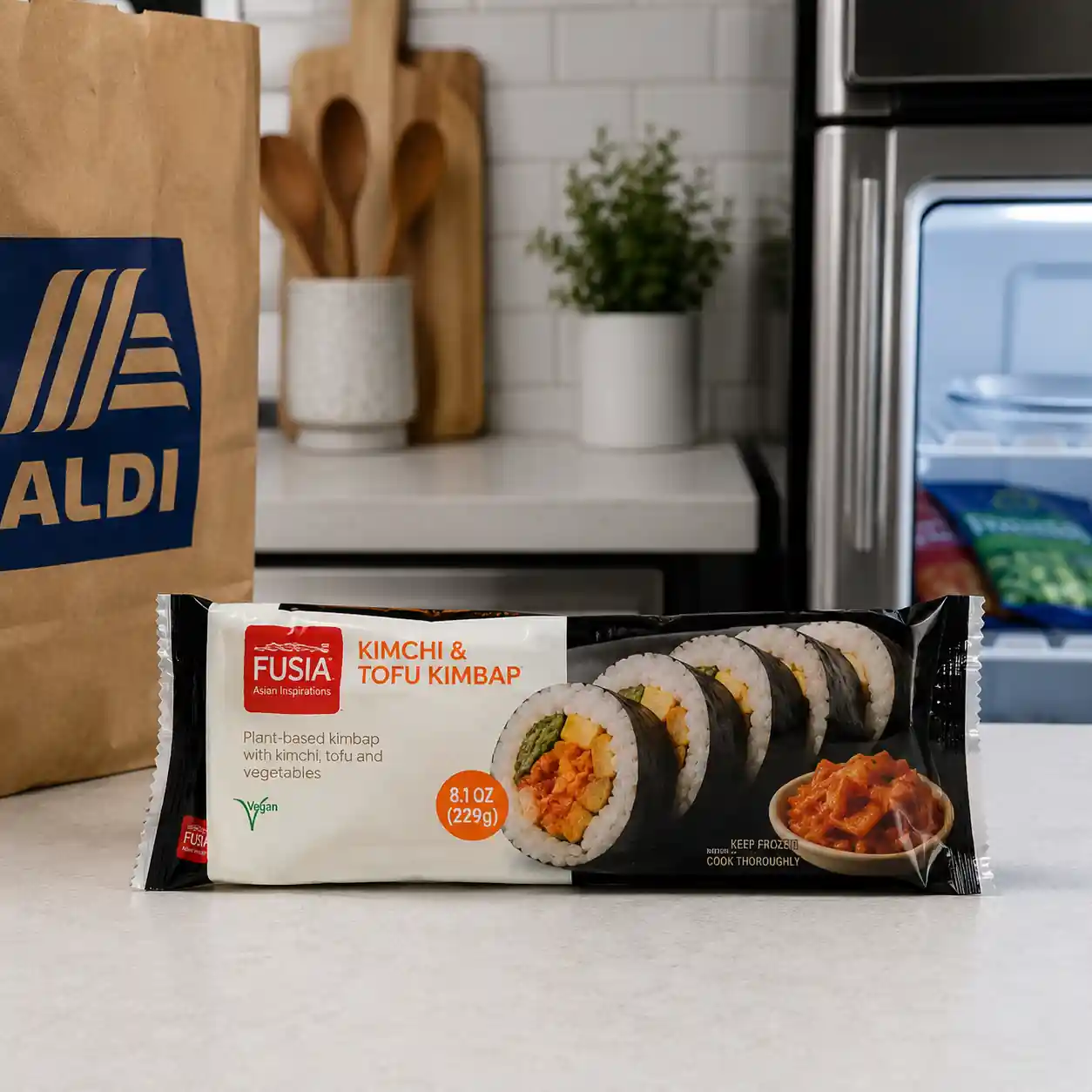 ALDI Fusia Asian Inspirations Kimchi & Tofu Kimbap recalled over undeclared tuna allergen sold in 19 states and Washington, D.C.
