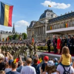 Belgian National Day 2026 military parade and celebrations outside the Royal Palace in Brussels on July 21.