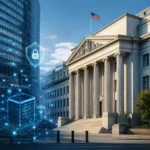 Circle National Trust headquarters concept representing the company's final OCC approval to establish a federally regulated U.S. national trust bank supporting USDC digital asset custody and reserve management.