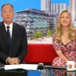 Emma Vardy returns to BBC Breakfast after maternity leave alongside Roger Johnson on the iconic red sofa.