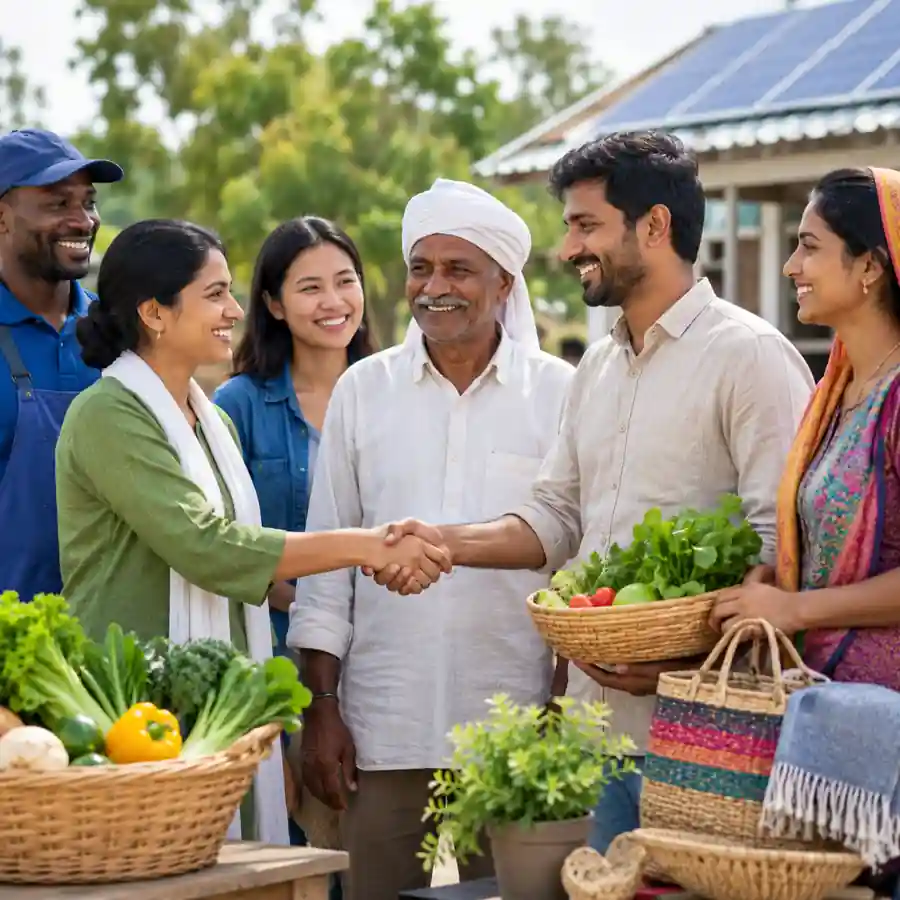 Members of a community cooperative celebrating International Day of Cooperatives 2026 under the theme Cooperatives for a Peaceful World.