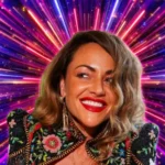 Jaime Winstone in a glittering ballroom setting ahead of Strictly Come Dancing 2026