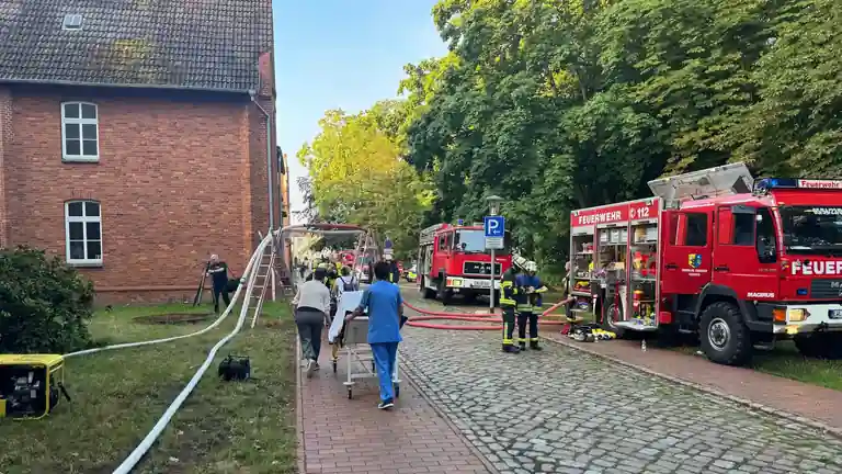 Ludwigslust hospital fire emergency response in Germany