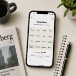 Smartphone displaying a Connections-style word puzzle on a clean white desk with a notebook, coffee cup, and plant in a minimalist editorial flat-lay, illustrating NYT Connections hints and answers for July 1, 2026