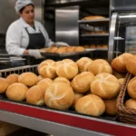 Pillsbury Hard Rolls and Kaiser Rolls displayed in a supermarket bakery during the 2026 recall.