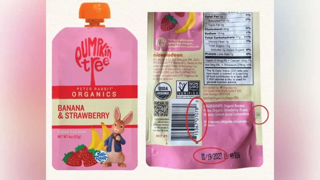 Peter Rabbit Organics Fruit Pouch Recall