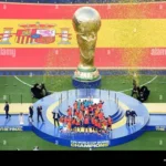 Spain celebrates its 2026 FIFA World Cup victory after defeating Argentina.