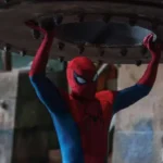 Tom Holland as Spider-Man overlooking New York in Spider-Man Brand New Day