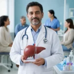 Doctor holding a liver model for World Hepatitis Day 2026 awareness