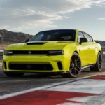 2027 Dodge Charger Super Bee performance car on a racetrack